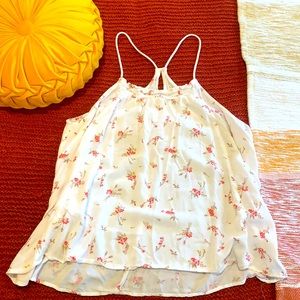 Floral racer back tank